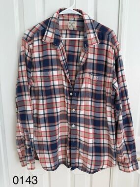 J. CREW Men's L/S Multi-Color Flannel Cotton Button Up Shirt Size X-Large